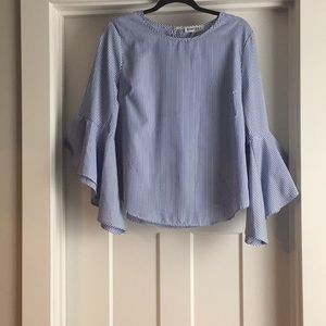 Blue and white Striped blouse